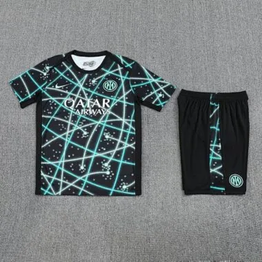 25-26 Inter Milan Pre-Match Green Training Kits Football Tracksuits