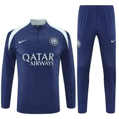 25-26 Inter Milan Navy&amp;Grey Training Kits Long Football Tracksuits