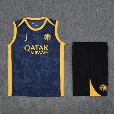 25-26 Inter Milan Navy Training Kits Football Vest Suits