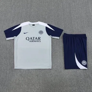 25-26 Inter Milan Grey&amp;Navy Training Kits Football Tracksuits