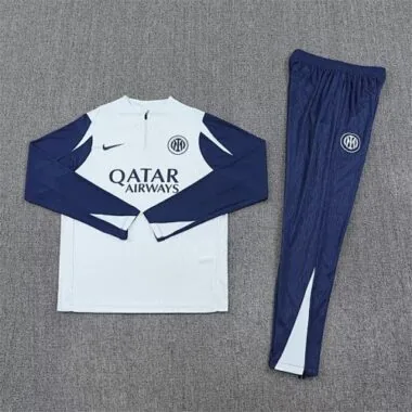 25-26 Inter Milan Grey Training Kits Long Football Tracksuits