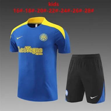 24-25 Inter Milan Kids Training Soccer Jerseys Football Shirts