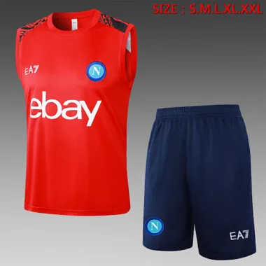24-25 Napoli Red Vest Kit Soccer