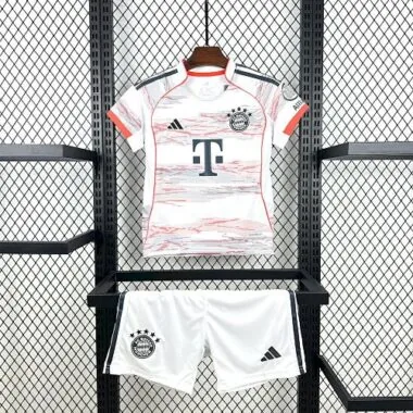25-26 Bayern Munich Away Kid Kits Youth Apparels Soccer