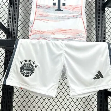 25-26 Bayern Munich Away Kid Kits Youth Apparels Soccer