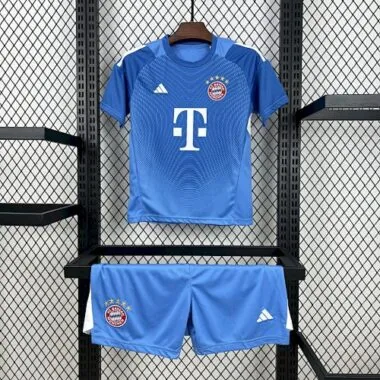 25-26 Bayern Munich Blue Goalkeeper Kid Kits Youth Apparels