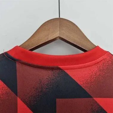 22-23 Bayern training kit red geometric pattern