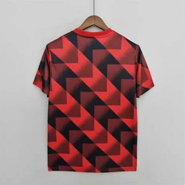 22-23 Bayern training kit red geometric pattern