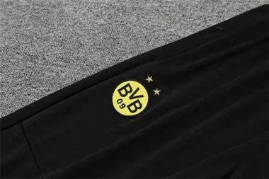 Polo Dortmund met grijze en witte strepen