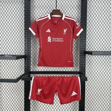 25-26 Liverpool Home Kids Kit Football T-Shirt Joy