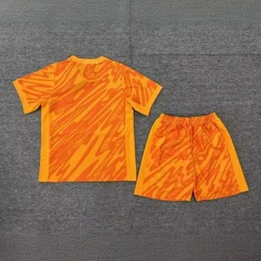 2024 England Goalkeeper Kid Kits Orange Children Sets Football