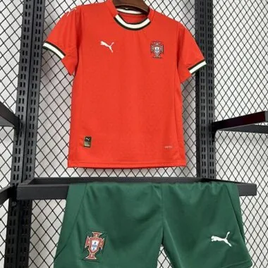 2025 Portugal Thuisoutfit voor kinderen – Voetbal