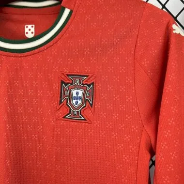 2025 Portugal Home Long sleeves Kids Kit Soccer