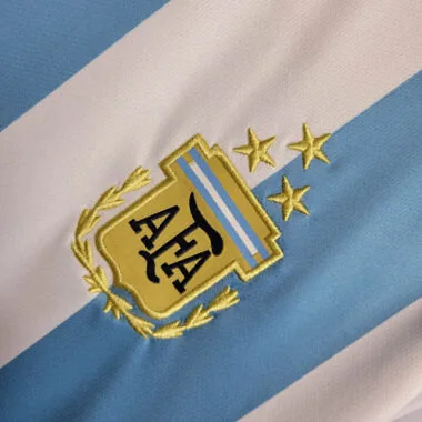 2022 Long Sleeved 3 Stars Argentina Home S-XXL Cheap Soccer Jerseys