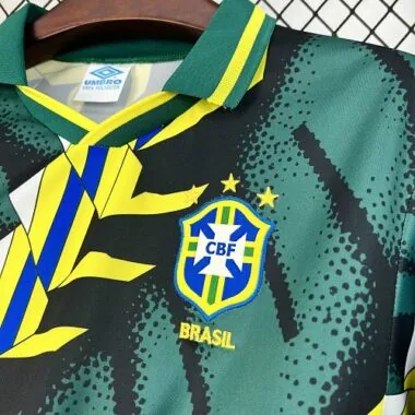 1994 Brazil Goalkeeper Long Sleeves Kit Retro Soccer T-Shirt