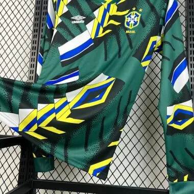 1994 Brazil Goalkeeper Long Sleeves Kit Retro Soccer T-Shirt