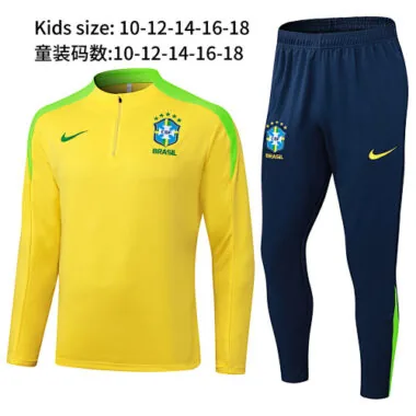 2026 Brazil Long Sleeve tracksuit Kids Kit Soccer T-Shirt AAAAJersey Supply Yupoo