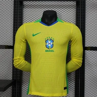 2025 Brazil Home Long sleeves Kit Player Version Soccer