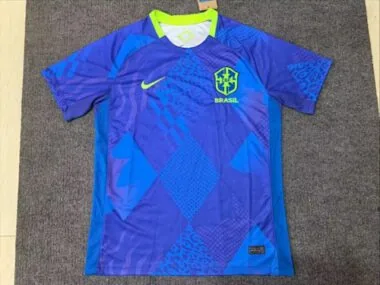 2025 Brazil Away Blue Kit Soccer