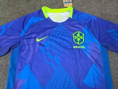 2025 Brazil Away Blue Kit Soccer