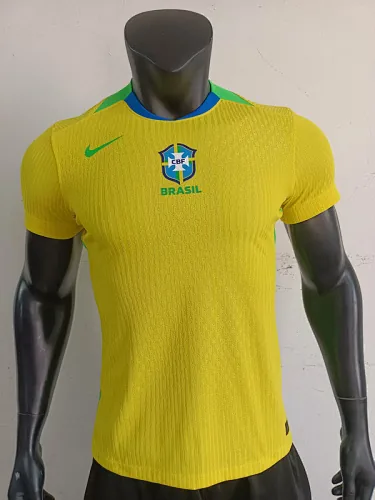 2025 Brazil Home Yellow Kit Player Version Soccer