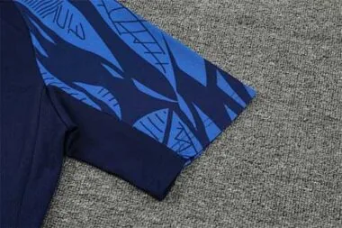 2022 France Training Suit Short Sleeve Kit Blue