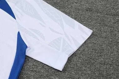 2022 France Training Suit Short Sleeve Kit White Blue