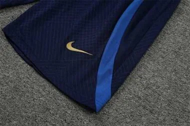 2022 France Training Suit Short Sleeve Kit White Blue