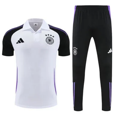 25-26 Germany White POLO Training Kits Football Tracksuits