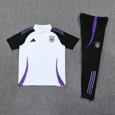25-26 Germany White POLO Training Kits Football Tracksuits