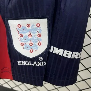 1998 England Home Retro Kid Kits Youth Apparels Soccer