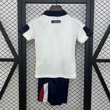 1998 England Home Retro Kid Kits Youth Apparels Soccer
