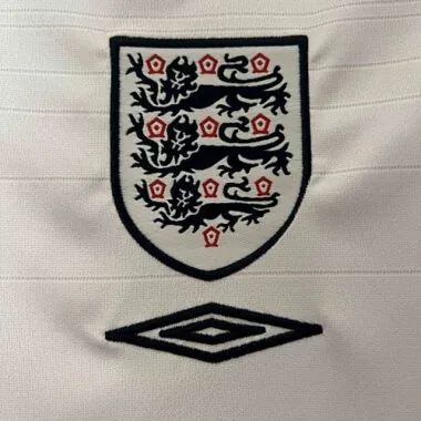 2004 England Home Retro Kit Jersey