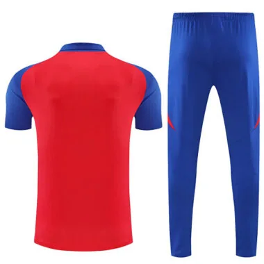 25-26 Spain Red POLO Training Kits Football Tracksuits