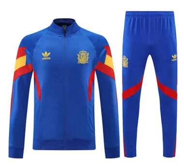 25-26 Spain Blue Football Tracksuit Long Jacket Suits