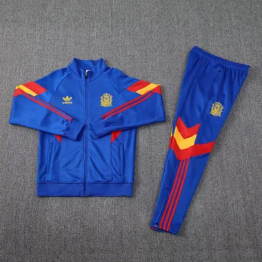 25-26 Spain Blue Football Tracksuit Long Jacket Suits