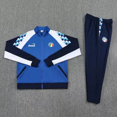 25-26 Italy Chandal Retro Football Tracksuits Long Jacket Suits