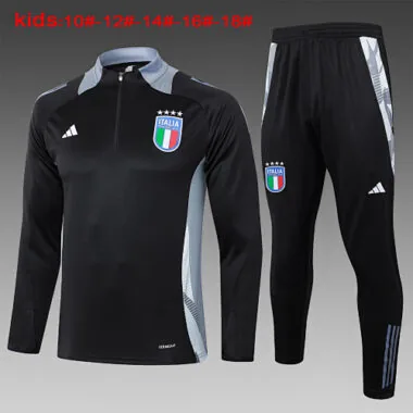 2024 Italy Kids Long Sleeve Training Suit Football Shirts(6)