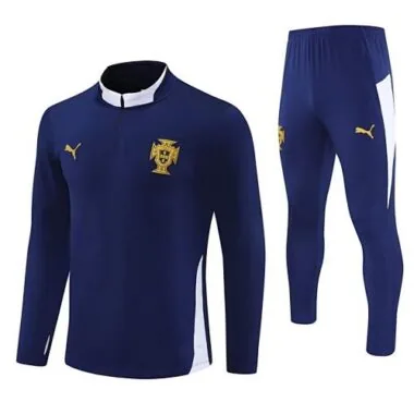 25-26 Portugal Navy Training Kits Long Football Tracksuits