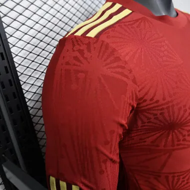 25-26 Mexico Rood Voetbalshirt met lange mouwen, speciale editie, spelersversie