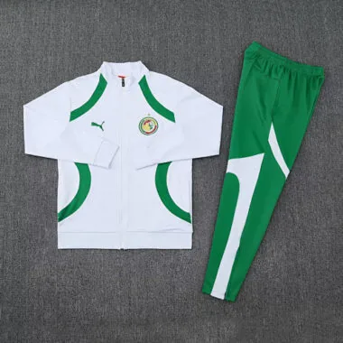 25-26 Senegal White Football Tracksuit Long Jacket Suits