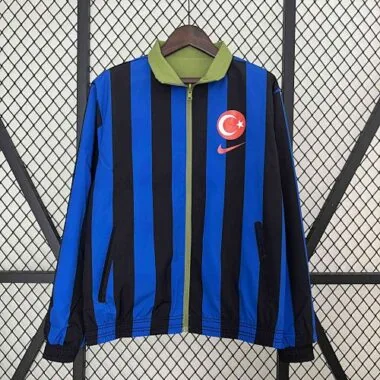 Giacca trench da calcio 2024, giacca a vento reversibile, giacca a doppio lato, Turchia