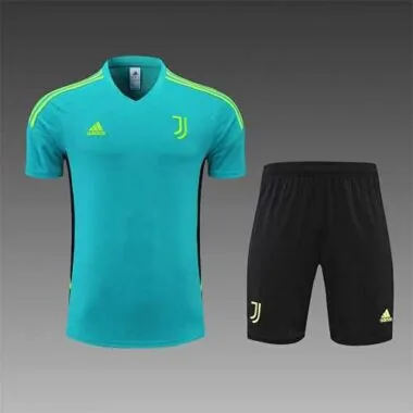 22-23 Juventus Training Suit Short Sleeve Kit Blue