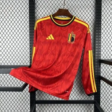 World Cup Jersey 2026 Belgium Home Long Sleeves Kit Soccer T-Shirt AAAAJersey Supply Yupoo
