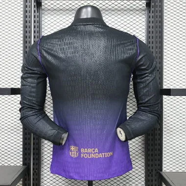 Camiseta de fútbol de manga larga del Barcelona para el partido fuera de casa del 26-27, versión jugador, de AAAAJersey Supply Yupoo