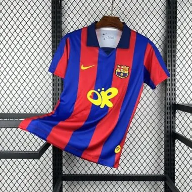 03-04 Barcelona Home Kit Retro Soccer T-Shirt AAAAJersey Supply Yupoo