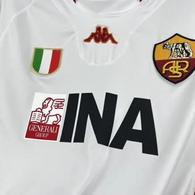 01-02 Roma Auswärtstrikot Retro-Fußball-T-Shirt AAAAJersey Supply Yupoo
