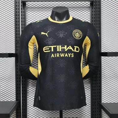26-27 Manchester City Away Long Sleeves Kit Player Version Soccer T-Shirt AAAAJersey Supply Yupoo