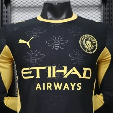 26-27 Manchester City Away Long Sleeves Kit Player Version Soccer T-Shirt AAAAJersey Supply Yupoo