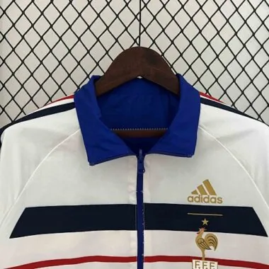 2024 Frankrijk omkeerbare windjack, wit en blauw, dubbelzijdig, voetbalshirts te koop